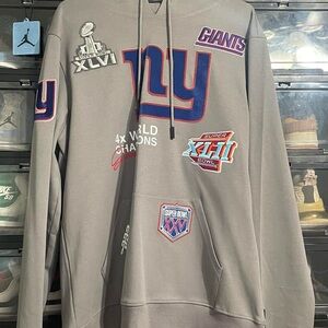Super Bowl XLVII New York Giants grey hoodie